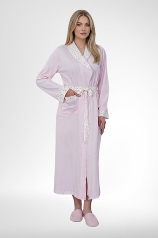 Mecit Pijama Mecit 6396 Pembe Büyük Beden Kadın Sabahlık