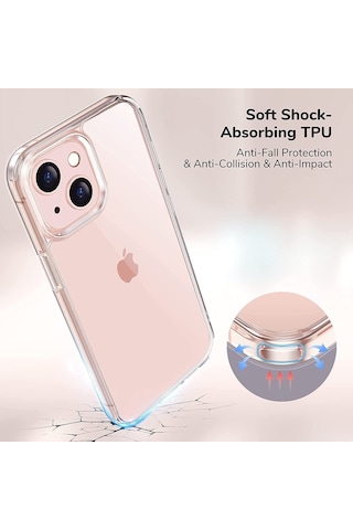 Apple Uyumlu iPhone 13 Mini Kilif Korumali Zirhli Seffaf Coss Silikon 473086539