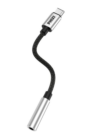 Phixi Basic CA111 Metal Başlıklı Örgü Type-C To 3.5 MM Jack Çevirici-245