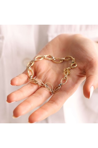 Sembol Gold Altın Hallow Bileklik Renkli Çok Renkli