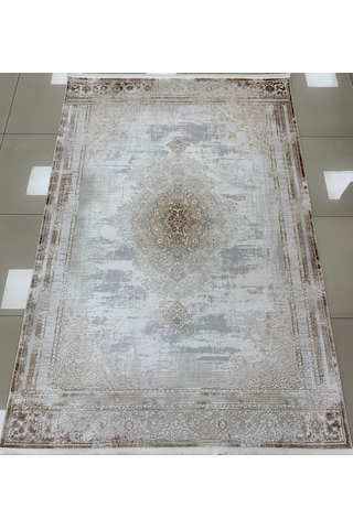 Merinos Halı Therapy 79820 020 Serisi Akrilik Salon Oturma Yatak Odası Halısı Kiremit - Krem