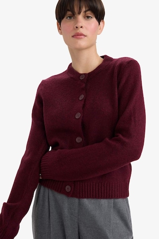 Defacto Regular Fit Bisiklet Yaka Basic Düz Düğmeli Soft Touch Yumuşak Triko Hırka E3654ax25wnbr467 Bordo