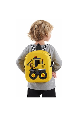 Denokids Buldozer Erkek Çocuk Okul Sırt Çantası Çok Renkli