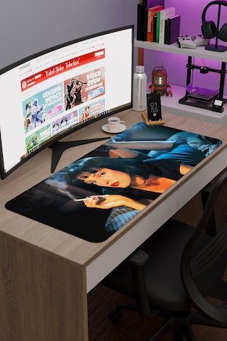 Pulp Fiction Ucuz Roman Tarantino V1 90x40 Xxl Gaming Kauçuk Kaymaz Taban Mouse Pad Fare Altlığı