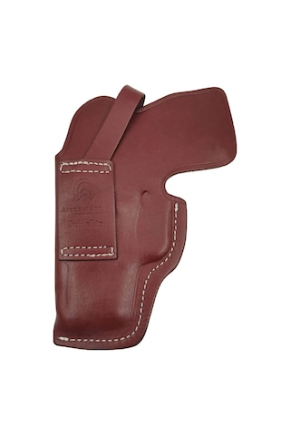 Canik Tp9 Sub Elite Uyumlu Namlu Ucu Kapalı Kemeriçi Kahverengi Deri Silah Kılıfı