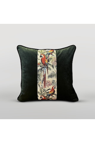 "verde" Bordürlü Kırlent Kılıfı Yeşil