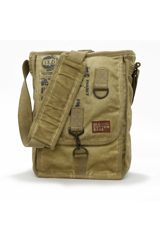 Old Cotton Cargo 8184 Camel Krem Salaş Kanvas Postacı Çantası Camel