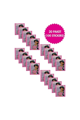 Toyika Panini Lisanslı Disney Prinses Koleksiyon 20 Paket 100 Stickers Çıkartma