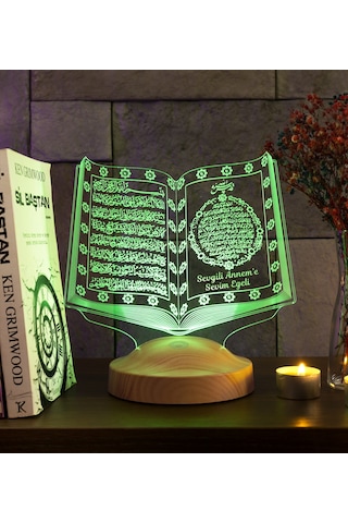 Anneler Günü Hediyesi Kişiye Özel Kuranı Kerim Led Lamba