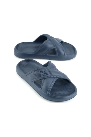 Gezer Kadın Yazlık Eva Islak Zemine Uygun Ev Bahçe Banyo Terlik Lacivert