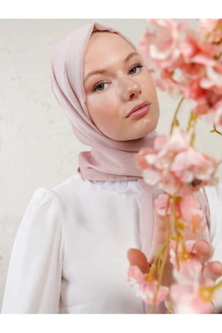 Gesshop Kadın Abiye Janjan Şal Pudra Pembe