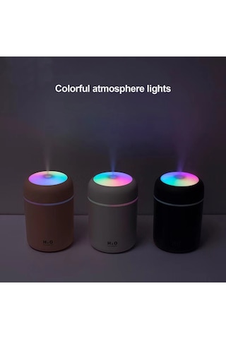 Springsun Usb Taşınabilir Hava Nemlendirici 300ml - Renkli Işık, Sürekli/aralıklı Sprey, Sessiz Çalışma, Zamanlı Kapanma Diğer