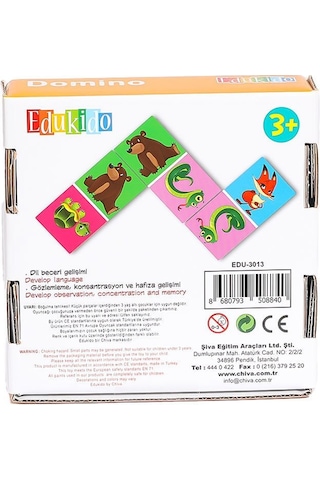 Edu-3013 Hayvanlar Domino -chiva