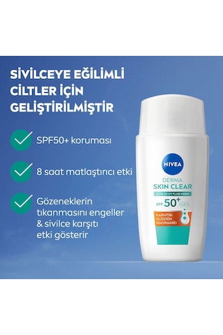 Tr Derma Skin Clear Sivilce Karşıtı Gündüz Yüz Kremi 40 Ml Matlaştırıcı Makyaj Bazı Karnitin Gliserin Niasina