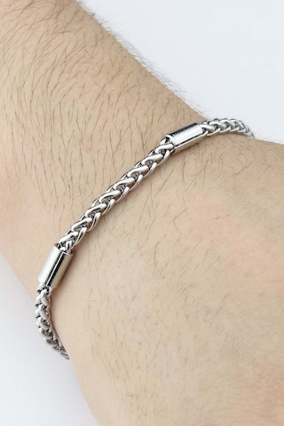 Bileklik 500, Erkek Zincir Bileklik, Gümüş Renk Gümüş