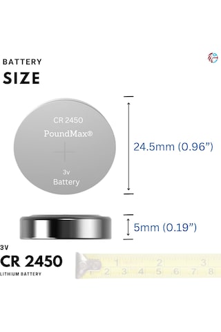 5 Adet 2450 Cr2450 Dl2450 Dl2450 Ecr2450 Kcr2450 3v Poundmax Lityum Düğme Piller, Düğme Pil, Çocuklara Dayanıklı Ambalaj, Akıllı Ev Cihazları, Küçük Elektronik Ev Aletleri, Araba Anahtarları Ve Diğer