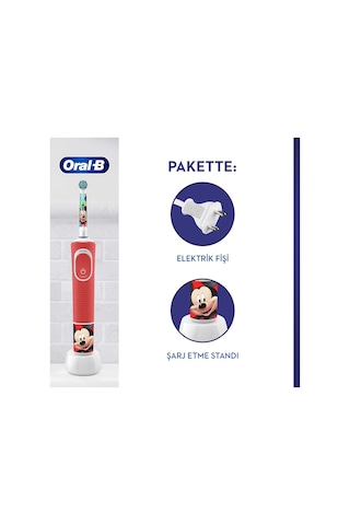 Oral B Vitality D100 Mickey Friends Şarjlı Çocuk Diş Fırçası
