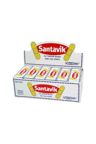 Santavik 10 X 30 Yara Bantı 1 Kutu İçinde 300 Adet Yara Bandı Vardır Santavik 10 X 30 Yara Bantı 1 Kutu İçinde 300 Adet Yara Bandı Vardır