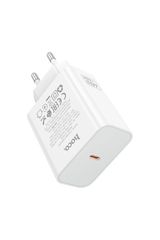 Hoco. C162a 40w Pd Destekli Type-c Tek Port Eu Şarj Adaptörü - Beyaz
