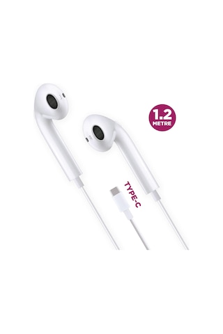 Polosmart Pbs227 Kablolu Type-c Girişli Kulak İçi Kulaklık Beyaz Diğer