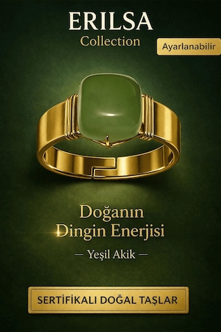Sertifikalı Yeşil Akik Doğal Taş Yüzük Doğanın Dingin Enerjisi Çok Renkli Sertifikalı Yeşil Akik Doğal Taş Yüzük Doğanın Dingin Enerjisi Çok Renkli