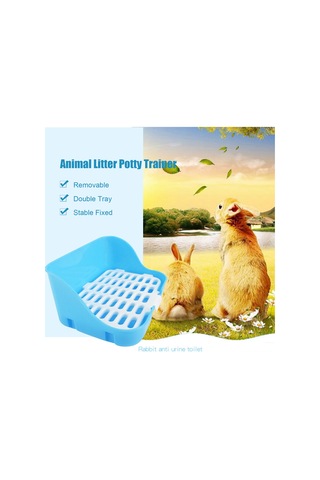Geeksen Küçük Hayvanlar İçin Kareli Tuvalet Eğitici, Çift Tabaklı, Sabit Kilitleme, Koku Ve Lekeden Koruma, Tavşan-k Guinea Pig Kullanıma Uygun, Pp Plastiği