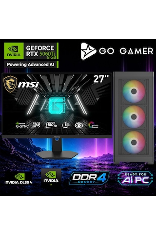 Go Gamer E774D i9-14900KF 16 GB 512 GB SSD RTX5060Ti 8 GB 27" Free Dos Oem Paket Masaüstü Oyuncu Bilgisayarı