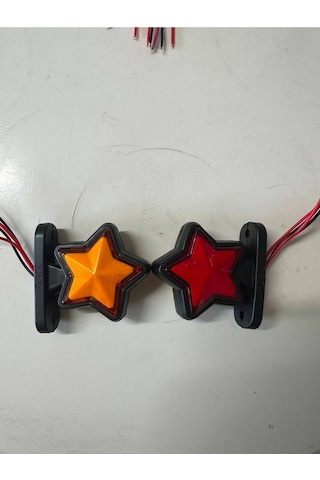 Drd Mini Yıldız Takoz Lamba Kırmızı - Sarı İkili Set
