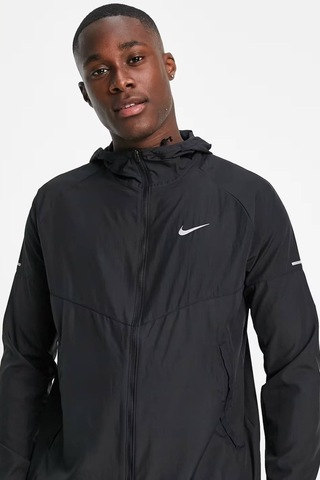 Nike Miler Running Full Zip Jacket Erkek Spor Ceket Siyah
