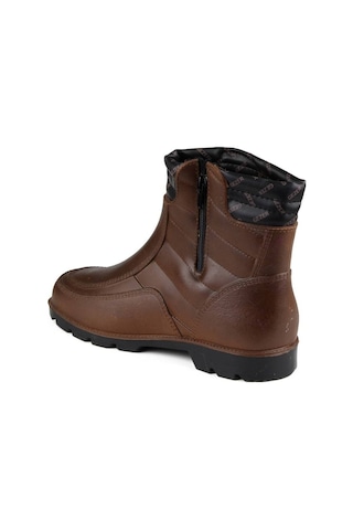 Gezer Çizme Yünlü Lastik Bot Kısa Merdane Kahverengi - 40