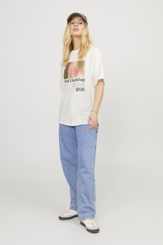 Jack & Jones Jjxx Jxpaıge Loose Ss Tee Jrs Ekru Kadın Kısa Kol T-shirt 000000000101961815 Bej