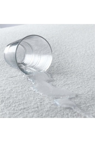 Evony Çift Kişilik Alez 150x200 Cm Sıvı Geçirmez Yatak Koruyucu Micro Kumaş Beyaz