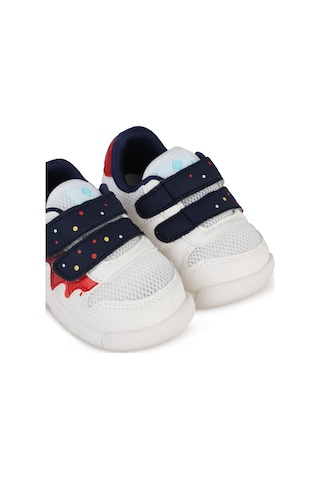 Pepino Kız Bebek Spor Ayakkabı - Beyaz Beyaz-lacivert-kırmızı