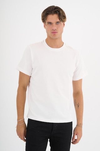 Erkek Ekru %100 Pamuklu Standart Kalıp T-shirt Siyah