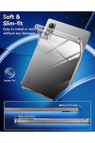 Xiaomi Uyumlu Redmi Pad Se 11 İnç Tablet Kılıf Antishock Ve Ekran Koruma