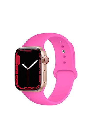 Apple Uyumlu Watch 2/ 3/ 4/ 5/ 6/ 7/ 8/ Se 38/ 40/ 41mm Yumuşak Silikon Large Kordon