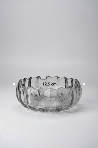 Modern Tasarım Şeffaf Cam Küllük Kül Tablası 12,5 Cm