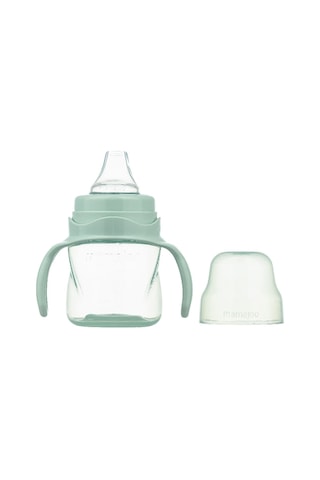 Mamajoo Kulplu Akıtmaz Eğitici Bardak Powder Green 160 ML & Anti-Kolik Yeşil