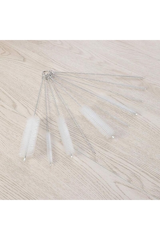 Şişe Fırçası Temizleme Fırçaları Şişe Borusu Su Isıtıcısı Çaydanlık Beyaz - 10 Adet