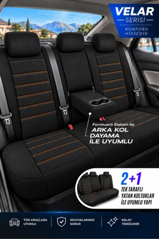 Audi A4 Uyumlu Velar Serisi Keten Oto Koltuk Kılıfı Ortopedik Tam Set