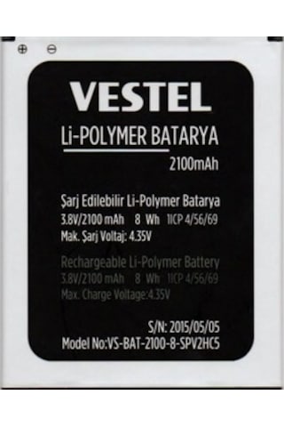 Vestel Uyumlu Venüs V3 5040 Pil Batarya 2100 Mah İthal