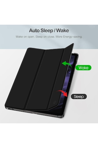 Samsung Galaxy Tab S9 Fe/s10 Fe 10.9inç Uyumlu Kılıf S Pen Kalem Bölmeli Smart Kapak