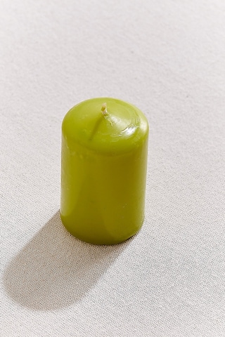 Pasabahce Silindir Mum 8x5 Cm Yeşil - 1 Adet