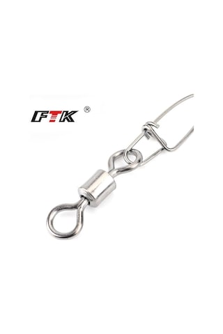 Ftk 5 Adet Balıkçılık Kanca, Pike Balıkçılık Aksesuarları Paslanmaz Çelik Döner Rulman Pimi Konektörü Balık Yemi Döner Kanca 5 -5pcs