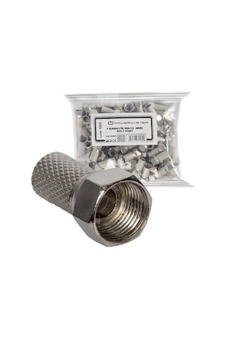 Xtechnx Cihan761264 F Konnektör Rg6-u4 Geniş 18 Mm 100 Adet
