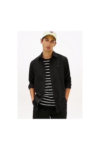 Tommy Hilfiger Erkek Tjm Regular Fit Poplin Gömlek-16312 Siyah