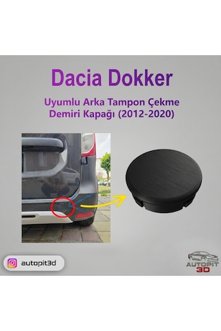Dacia Dokker 2012-2020 Uyumlu Arka Tampon Çeki Demiri Kapağı