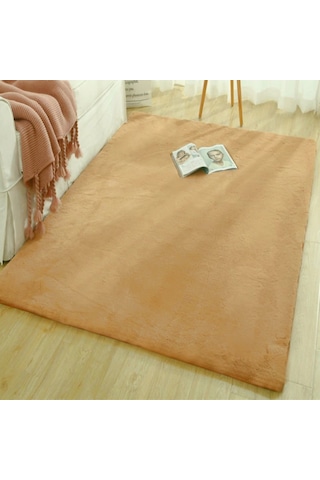 Tappeto Re x  Tavşanı Post Halı Camel (22 mm Tüy)-80 x 150