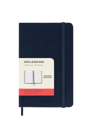 Moleskine 12 Ay Günlük Ajanda Cep Boy 9x14 Cm Sert Kapak Safir Mavi Safir Mavisi