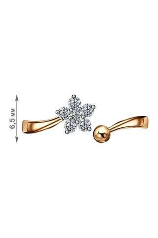 Veronika 925 Ayar Gümüş Ayrılabilir Çiçek Tasarımlı Rodyum Kaplama Taşlı Yüzük 84389504 Altın